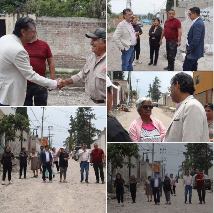 Avances de la Avenida Texcoco, en Santa Cruz del Monte, una obra que se realiza bajo el programa 50/50.