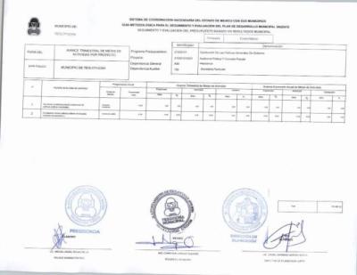 B) Pbrm 08c Avance Trimestral de Metas de Actividad por Proyecto